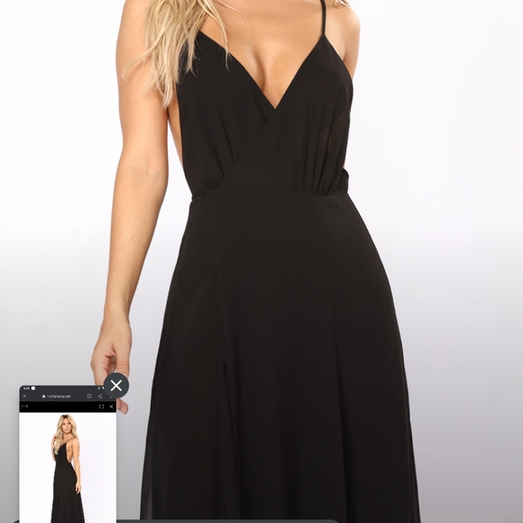 Monroe Wrap Dress - Black - Picture 3 of 5